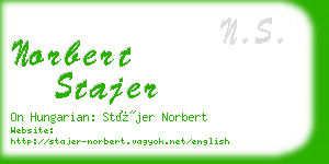 norbert stajer business card